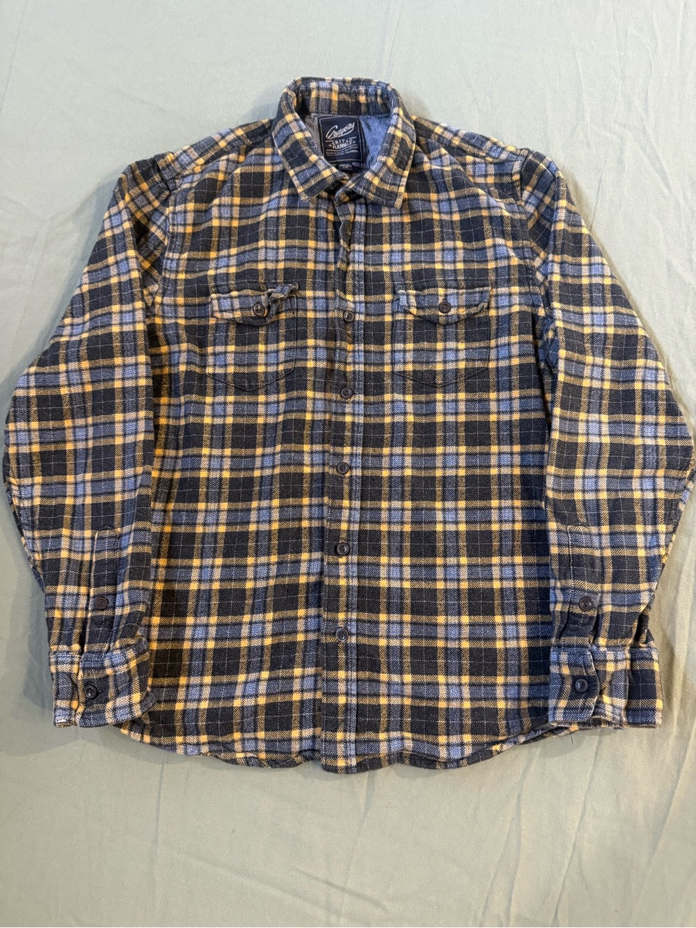 Men's Grayers Heritage Plaid Button Up Flannel Shirt L